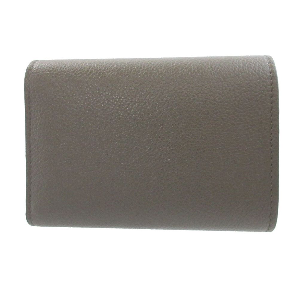 Loewe Pebble Small Vertical Wallet Leather Khaki Trifold — view 3