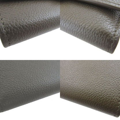 Loewe Pebble Small Vertical Wallet Leather Khaki Trifold — view 7