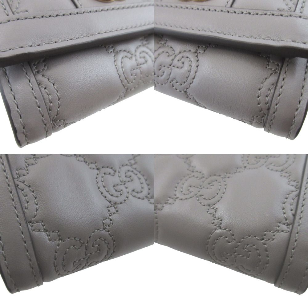 Gucci GG Matelasse Leather Gray Bifold Wallet — view 7