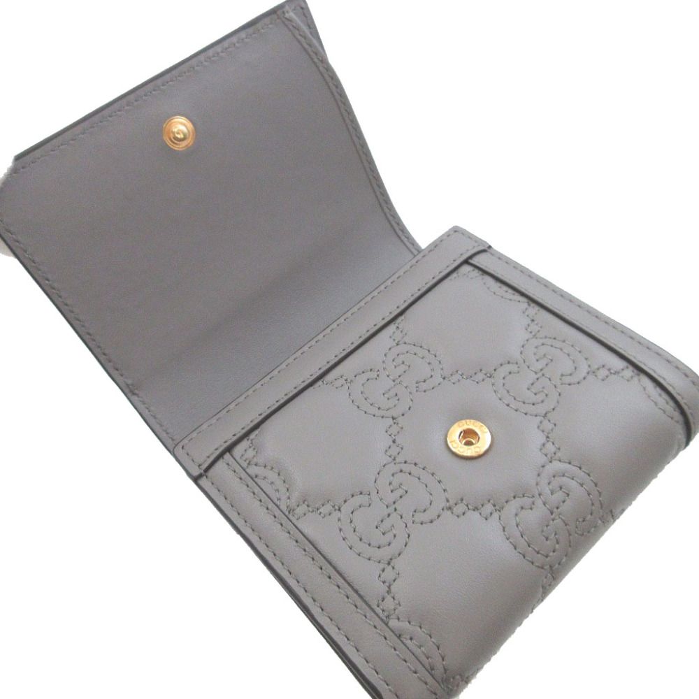 Gucci GG Matelasse Leather Gray Bifold Wallet — view 5