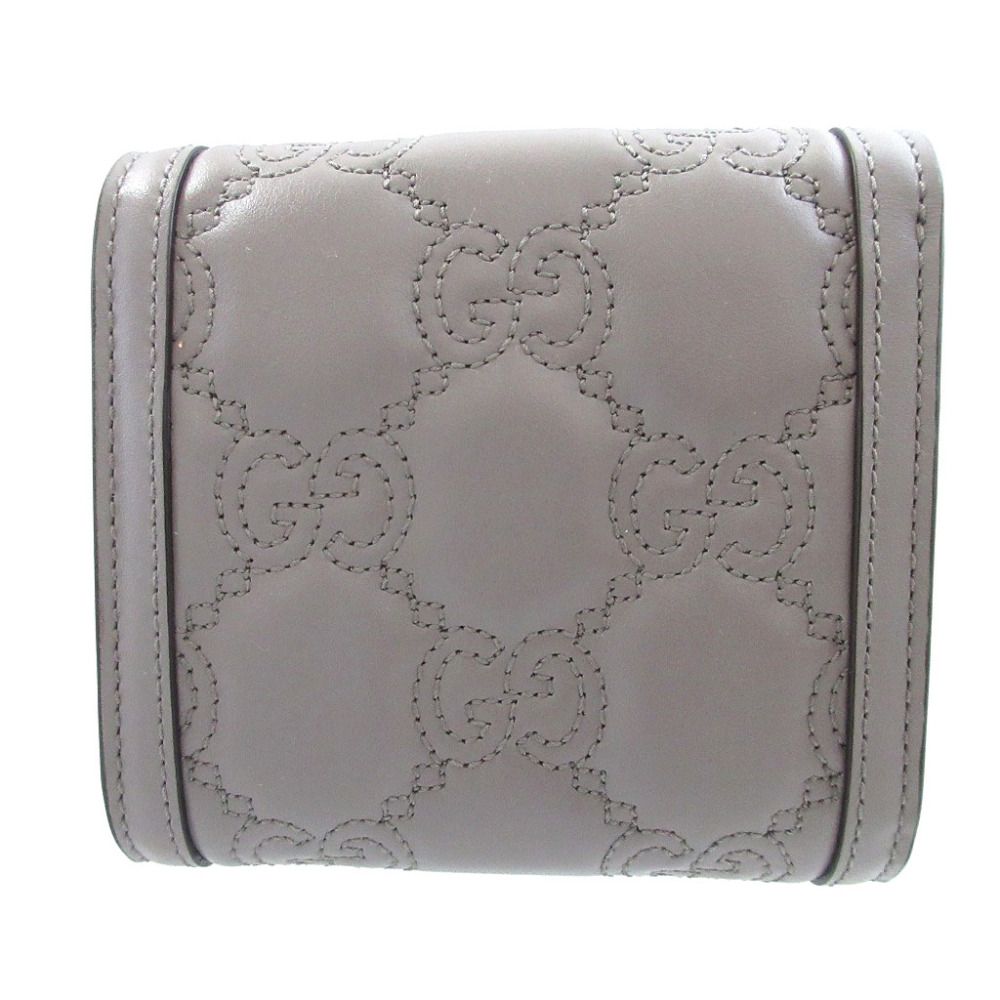 Gucci GG Matelasse Leather Gray Bifold Wallet — view 3
