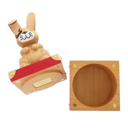 Louis Vuitton Rabbit Box Zodiac Wood Lacquer Leather Brown Red Case — view 7