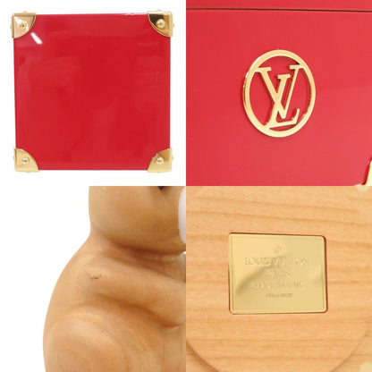 Louis Vuitton Rabbit Box Zodiac Wood Lacquer Leather Brown Red Case — view 8
