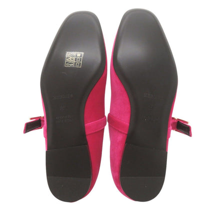 Hermes Jane 35.5 Velour Fuchsia Ballet Shoes — view 5