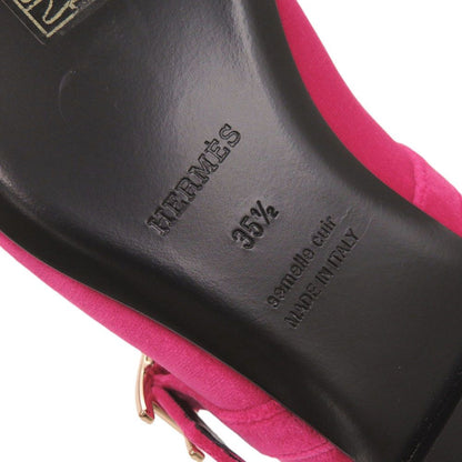 Hermes Jane 35.5 Velour Fuchsia Ballet Shoes — view 9