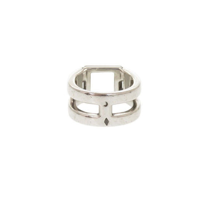 Hermes Vintage Medallion 49 925 Sterling Silver Moonstone Ring — view 4