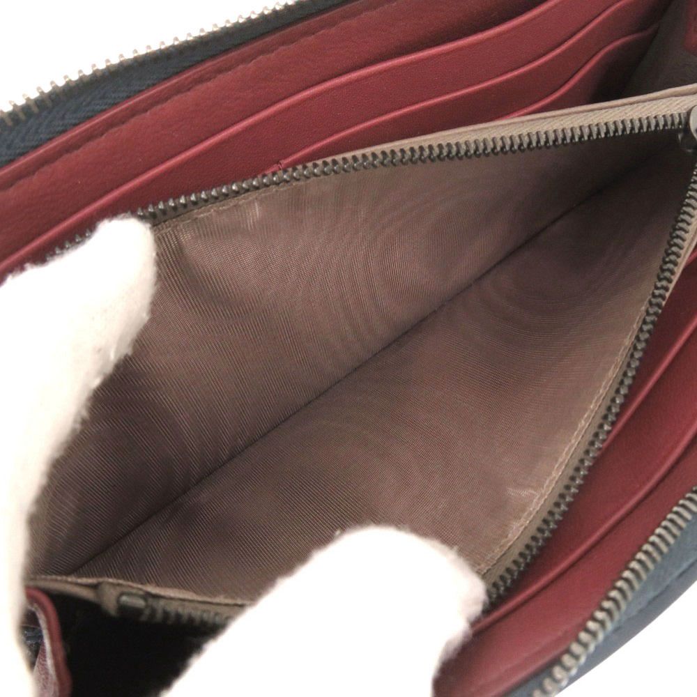 Bottega Veneta Intrecciato Leather Blue Zip Around Wallet — view 6
