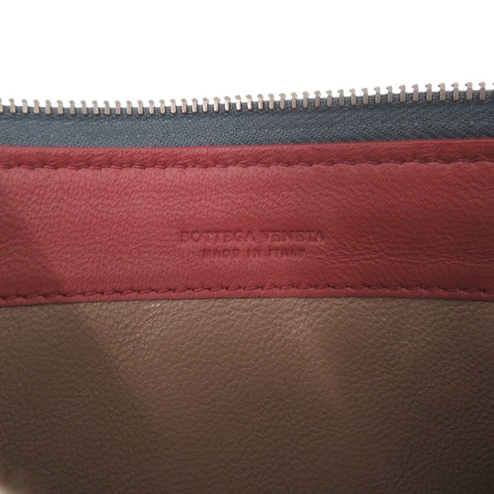Bottega Veneta Intrecciato Leather Blue Zip Around Wallet — view 8