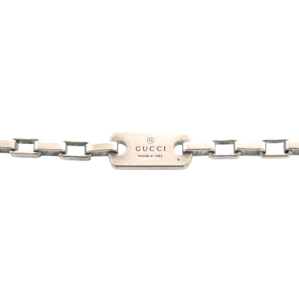 Gucci Logo Plate 925 Sterling Silver Necklace Pendant — view 5