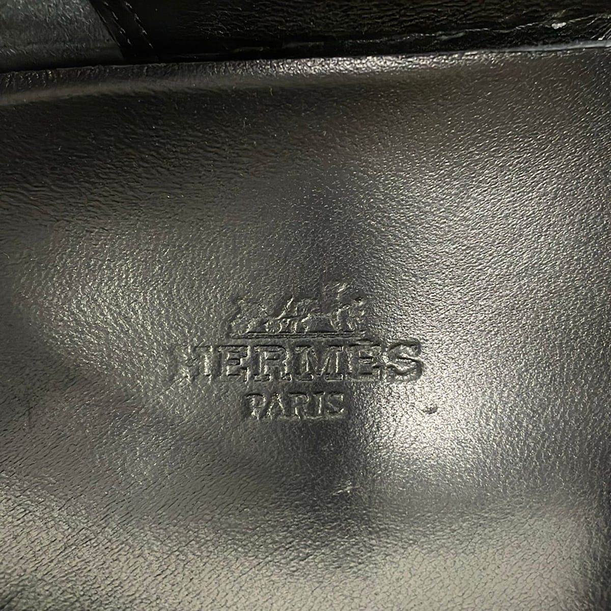 Hermes Slip on 42 Black Tassel Leather Slipper — view 5