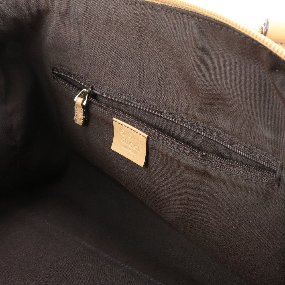 Gucci Guccissima Leather Tote Shoulder Hand Mini Boston Beige — view 9