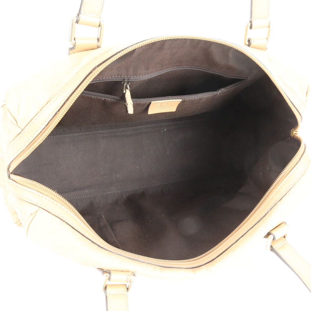 Gucci Guccissima Leather Tote Shoulder Hand Mini Boston Beige — view 8