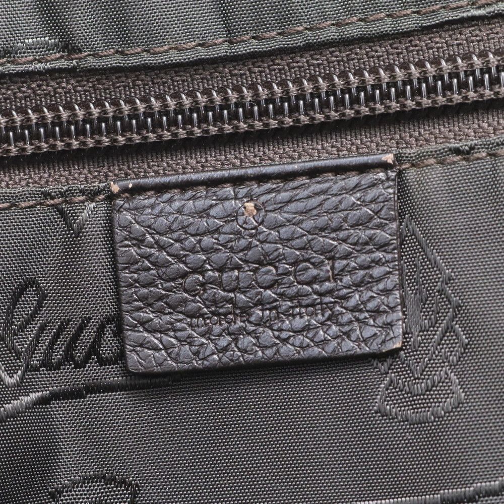 Gucci Guccissima Leather Boston Bag Business Travel Tote Carry Brown — view 8