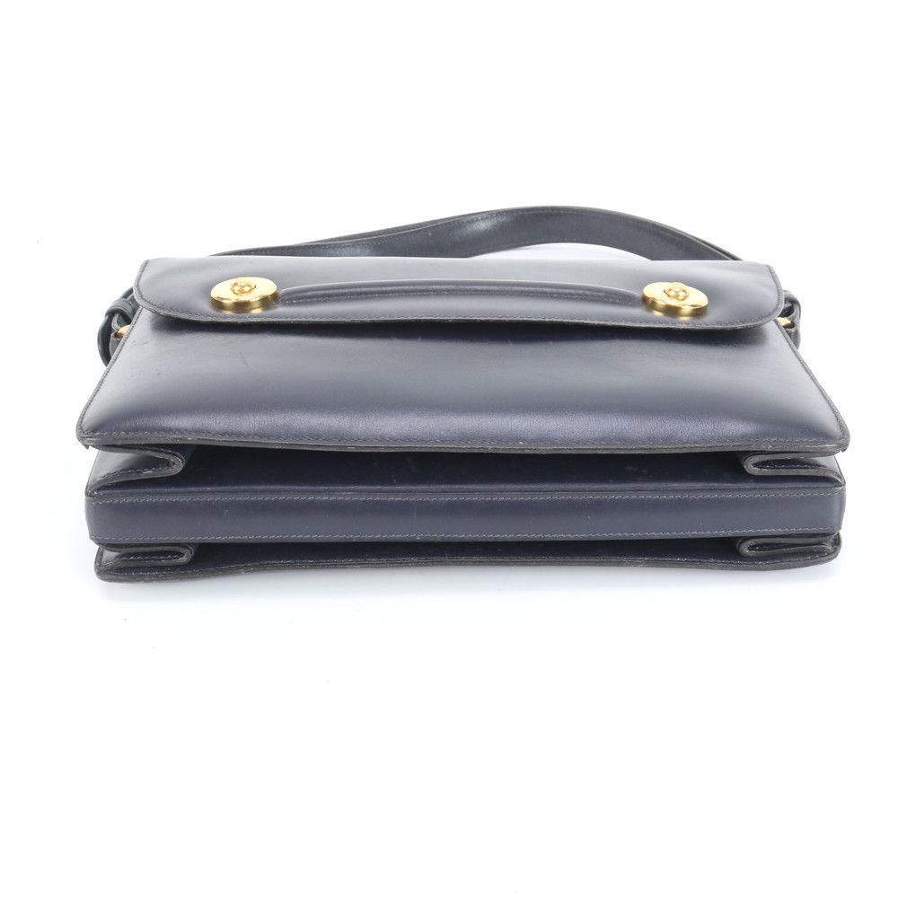 Hermes Vintage Piano Leather 2-Way Shoulder Bag Crossbody Hand Tote — view 7