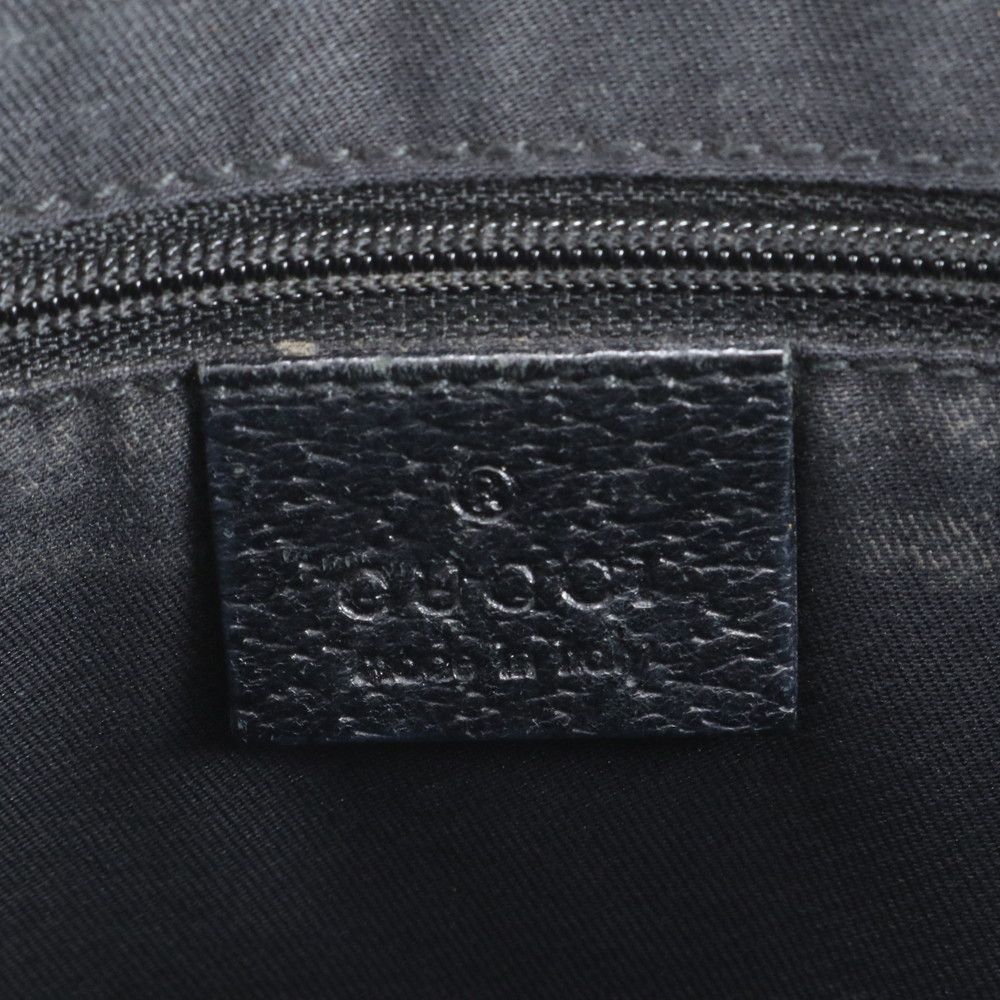Gucci GG Canvas Leather Tote Shoulder Hand Black — view 8