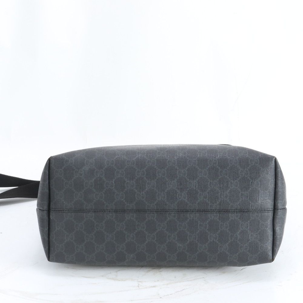 Gucci GG Supreme Leather 2-Way Shoulder Bag Crossbody Messenger Tote Black — view 5