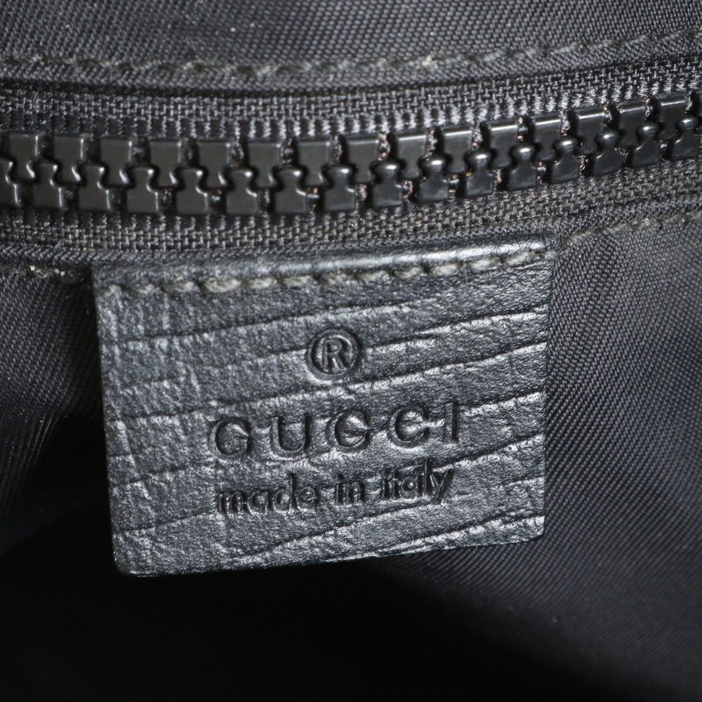 Gucci GG Supreme Leather 2-Way Shoulder Bag Crossbody Messenger Tote Black — view 9