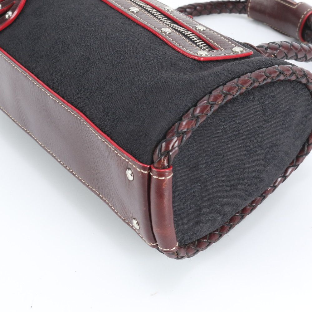 Loewe Leather Canvas Handbag Tote Black — view 5