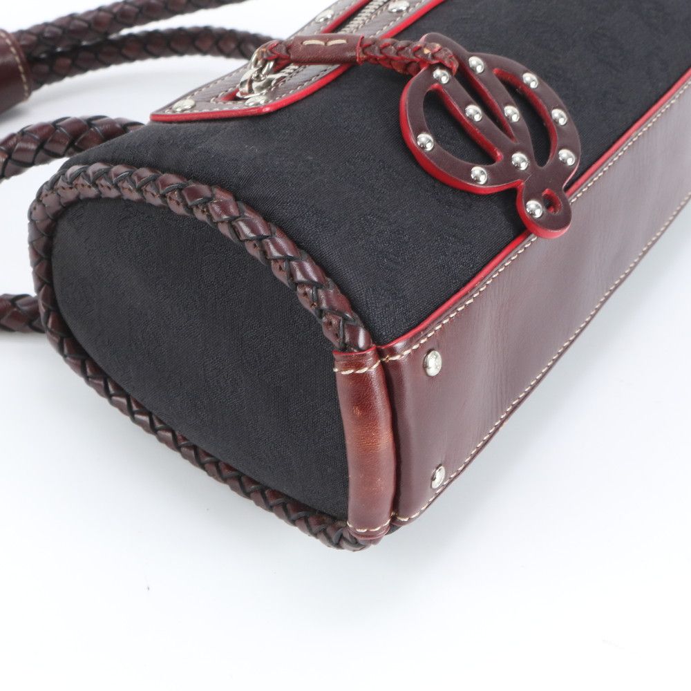 Loewe Leather Canvas Handbag Tote Black — view 4