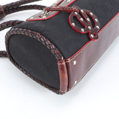 Loewe Leather Canvas Handbag Tote Black — view 4