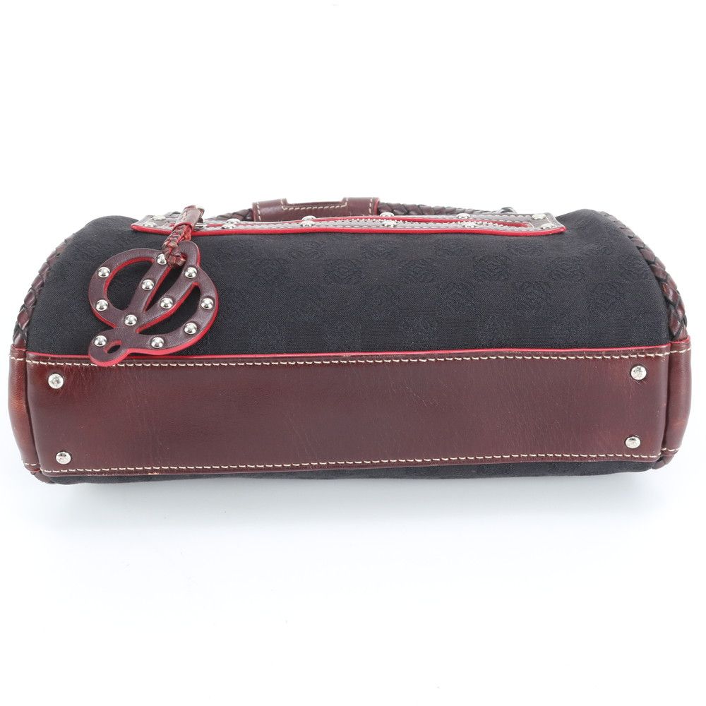 Loewe Leather Canvas Handbag Tote Black — view 6