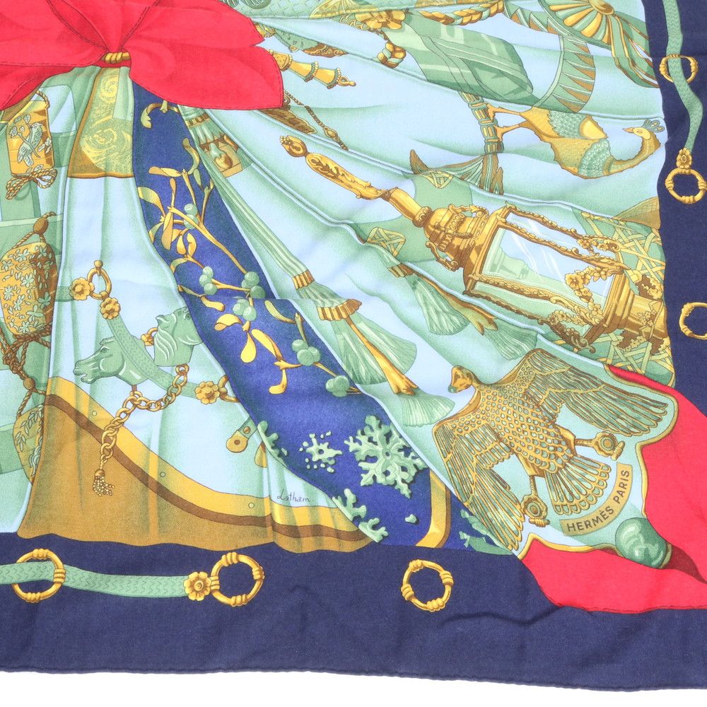 Hermes Tagged Carre Jean 140 Soleil de Soie Silk Sun Cashmere Scarf — view 6