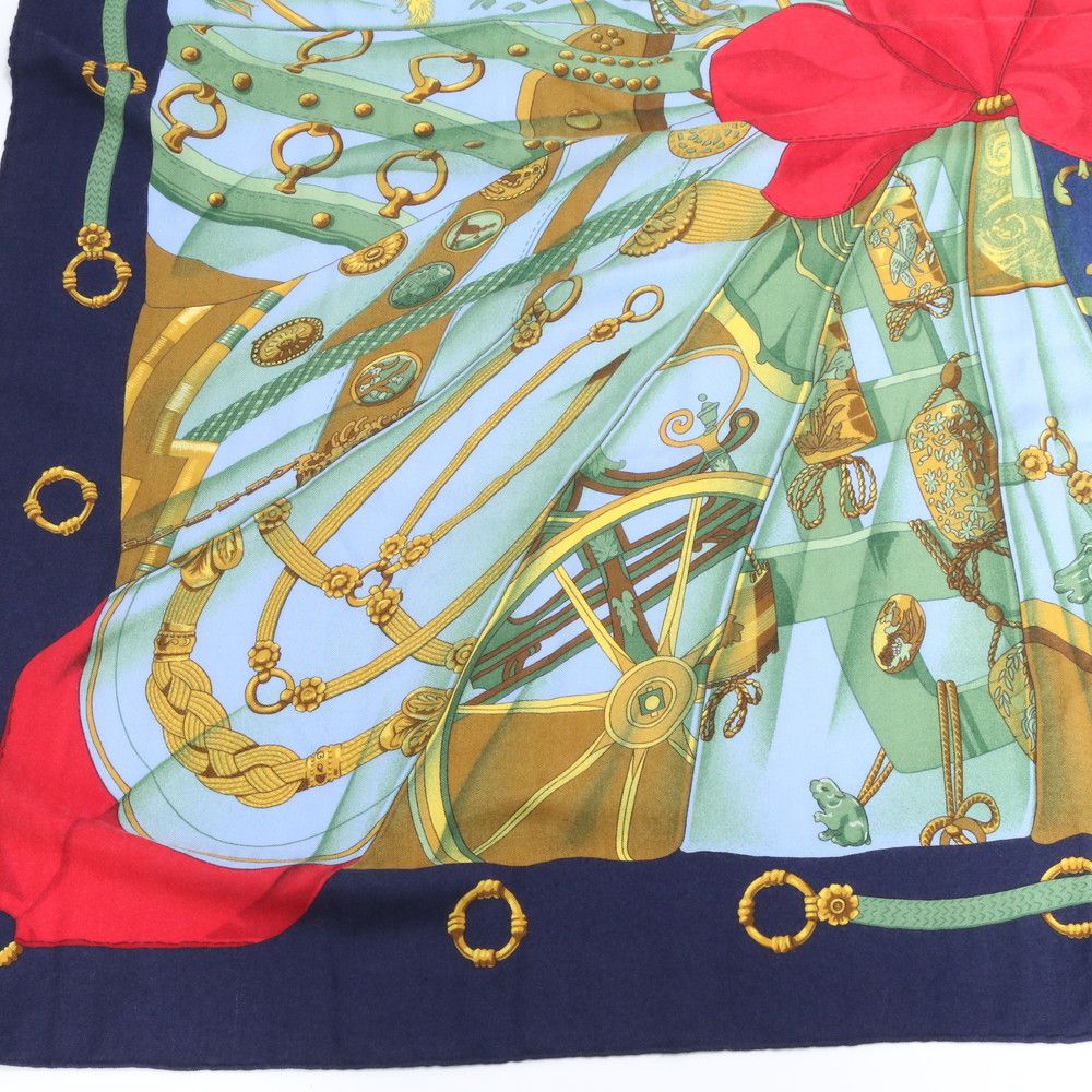Hermes Tagged Carre Jean 140 Soleil de Soie Silk Sun Cashmere Scarf — view 5