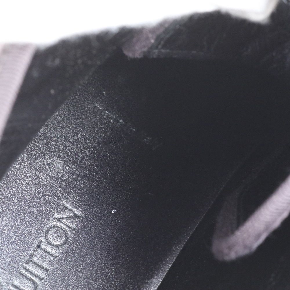 Louis Vuitton Glitter LV Logo High Cut Sneakers 36.5 Leather Lace — view 8