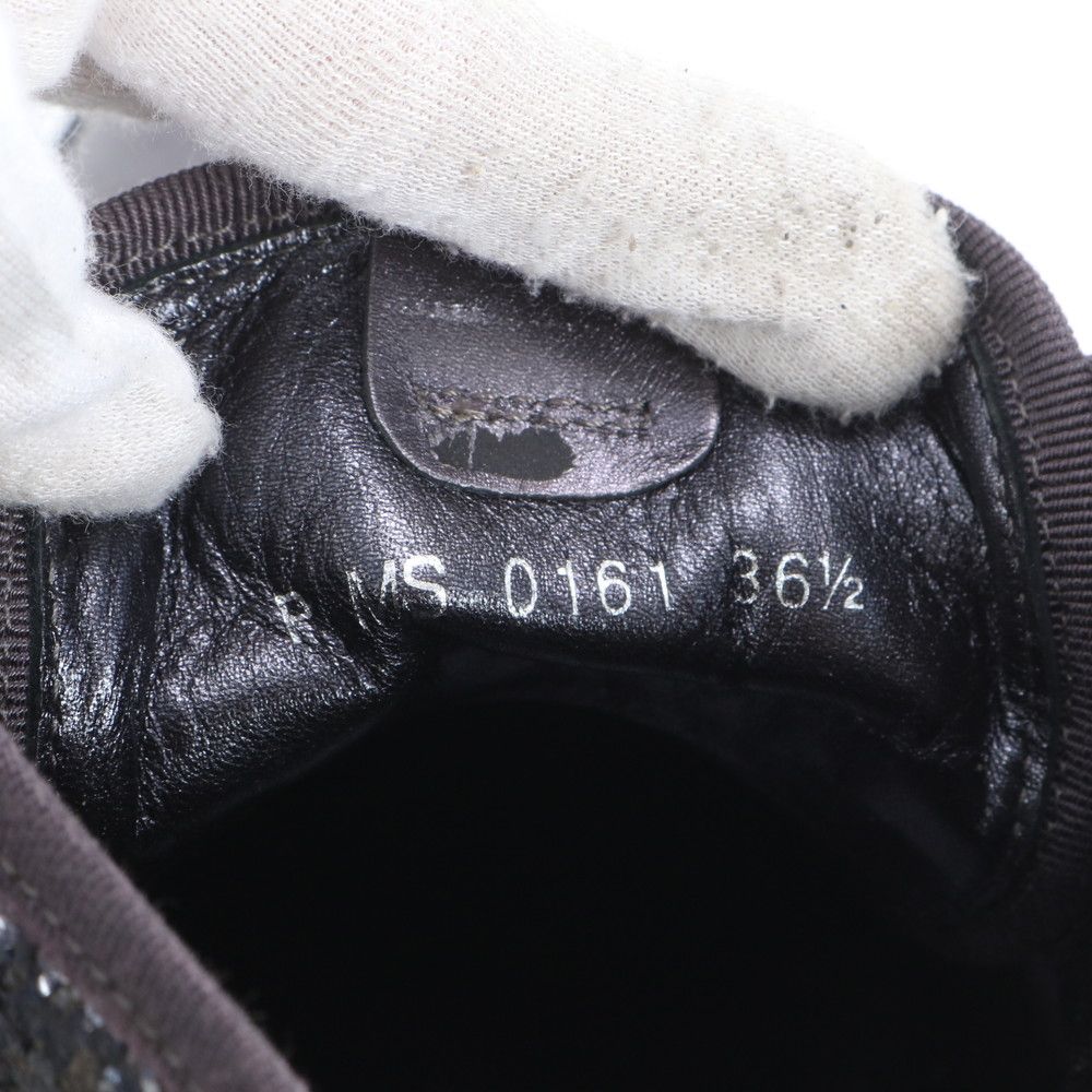 Louis Vuitton Glitter LV Logo High Cut Sneakers 36.5 Leather Lace — view 7