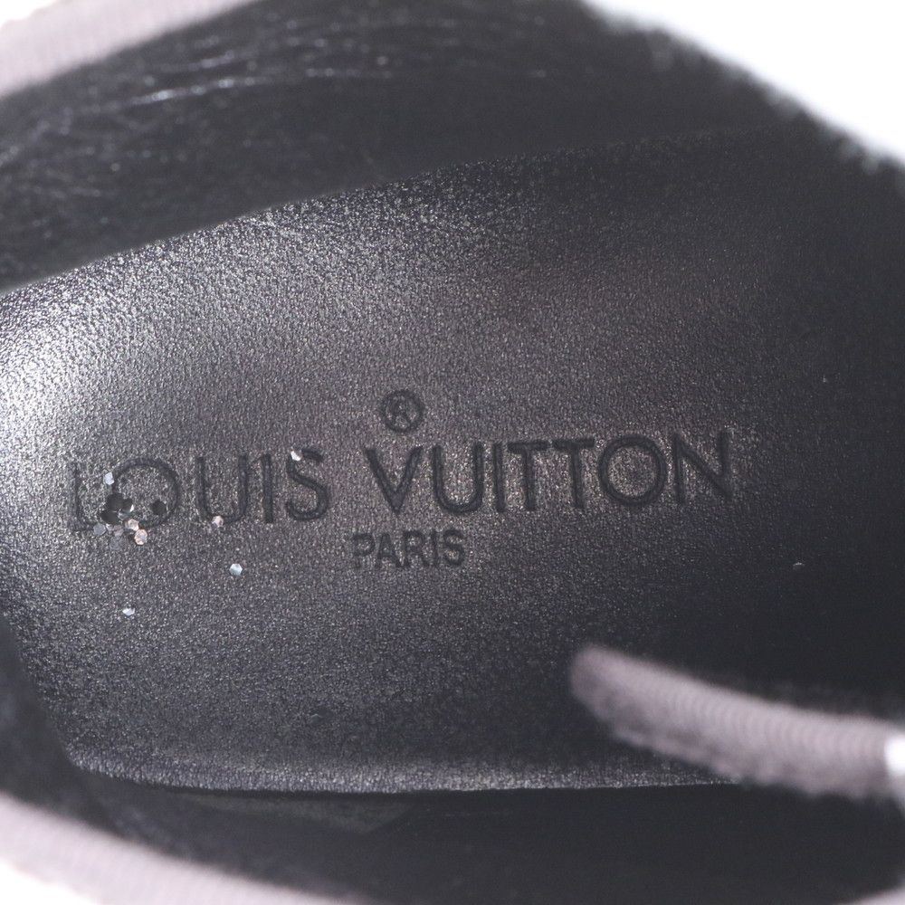 Louis Vuitton Glitter LV Logo High Cut Sneakers 36.5 Leather Lace — view 9
