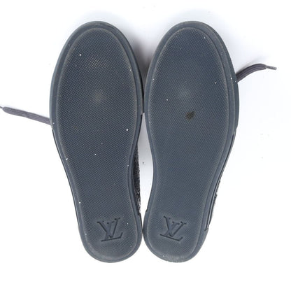 Louis Vuitton Glitter LV Logo High Cut Sneakers 36.5 Leather Lace — view 6