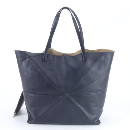 Loewe Anagram Origami Tote Shoulder Hand Leather Navy — view 3