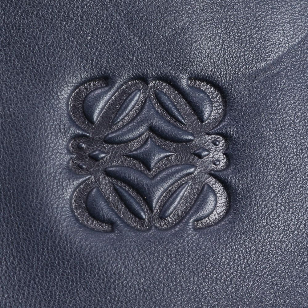 Loewe Anagram Origami Tote Shoulder Hand Leather Navy — view 8