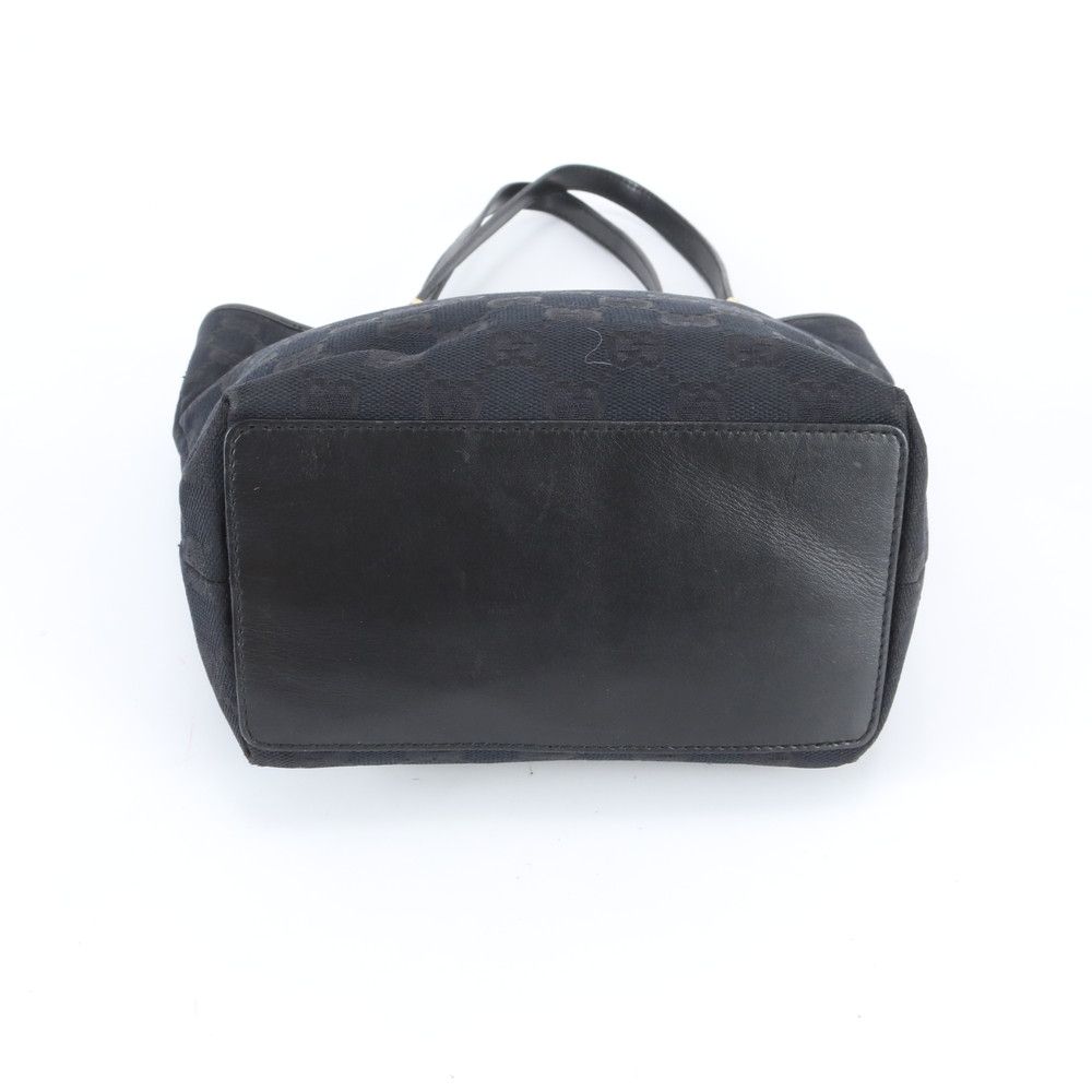Gucci GG Canvas 002 Leather Tote Shoulder Hand Black — view 6