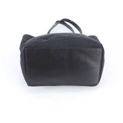Gucci GG Canvas 002 Leather Tote Shoulder Hand Black — view 6