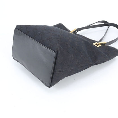 Gucci GG Canvas 002 Leather Tote Shoulder Hand Black — view 5