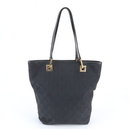 Gucci GG Canvas 002 Leather Tote Shoulder Hand Black — view 3