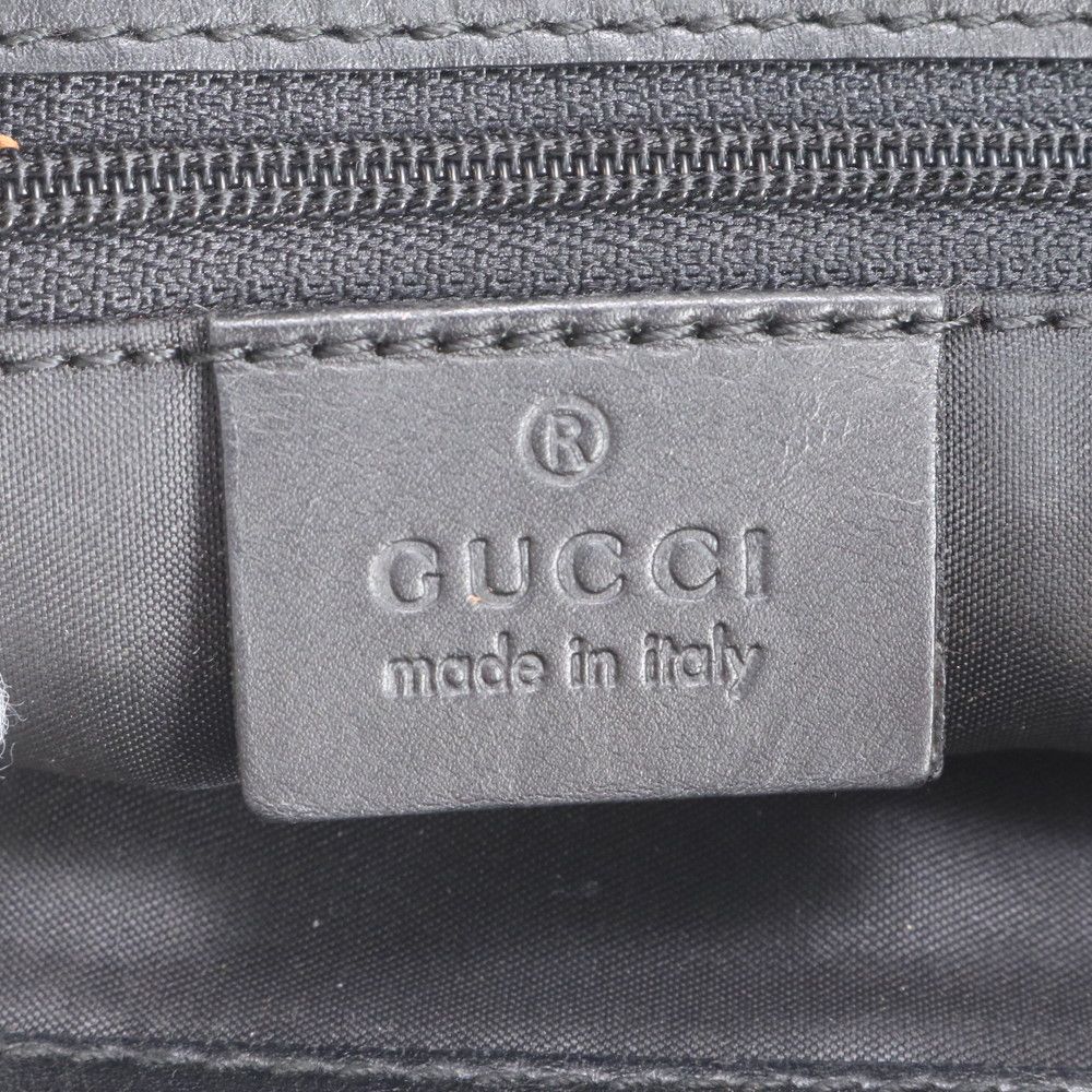 Gucci GG Canvas 002 Leather Tote Shoulder Hand Black — view 8