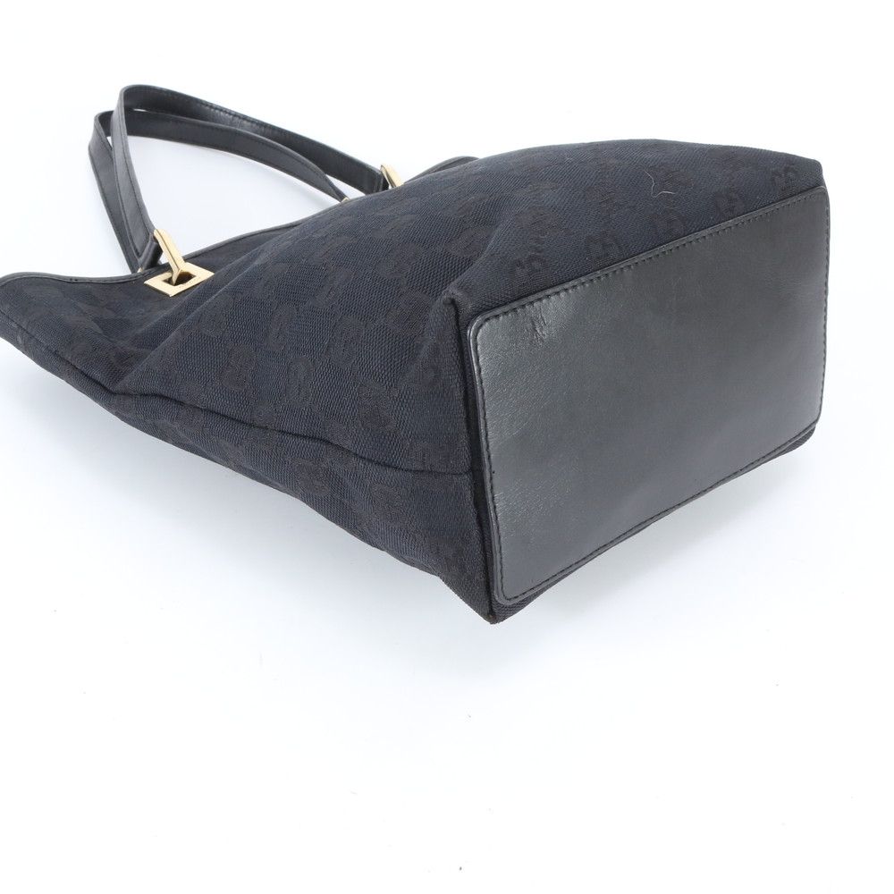 Gucci GG Canvas 002 Leather Tote Shoulder Hand Black — view 4