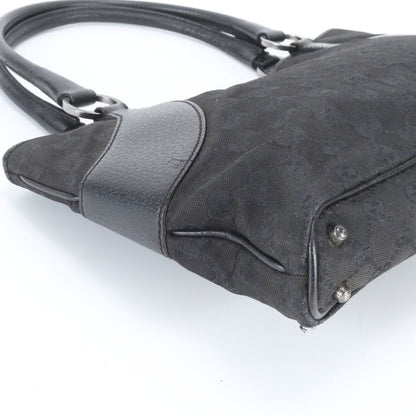 Gucci GG Canvas Leather Tote Shoulder Hand Black — view 6