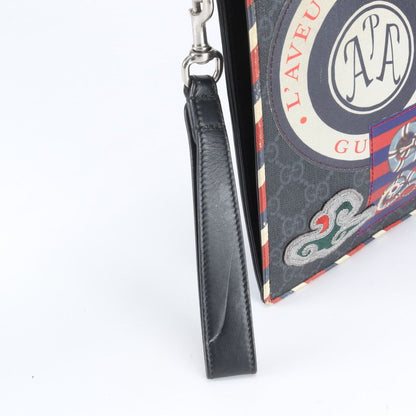 Gucci GG Supreme Night Courier Leather Clutch Pouch Business — view 3