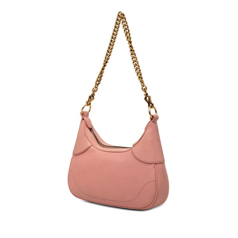 Gucci Double Aphrodite Shoulder Bag Pink Leather — view 2