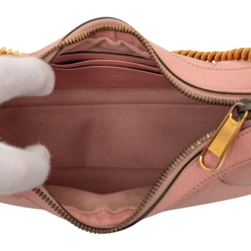 Gucci Double Aphrodite Shoulder Bag Pink Leather — view 4