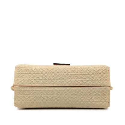 Loewe Anagram Avenue Crossbody Chain Shoulder Bag Beige Canvas Leather — view 3