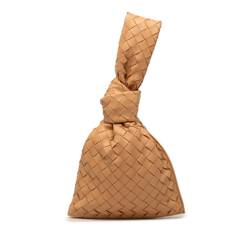 Bottega Veneta Mini the Twist Handbag Beige Leather