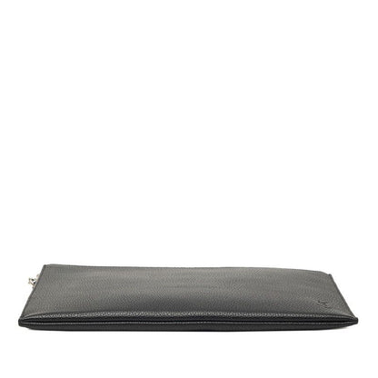 Saint Laurent YSL Logo Clutch Black Leather — view 3