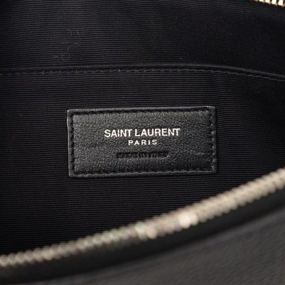 Saint Laurent YSL Logo Clutch Black Leather — view 5
