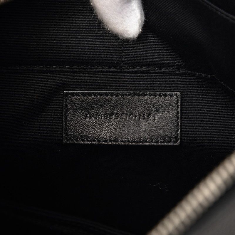 Saint Laurent YSL Logo Clutch Black Leather — view 6