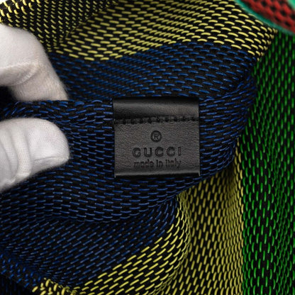 Gucci Uvan Rubber Tote Logo Braided Multicolor Cotton — view 5