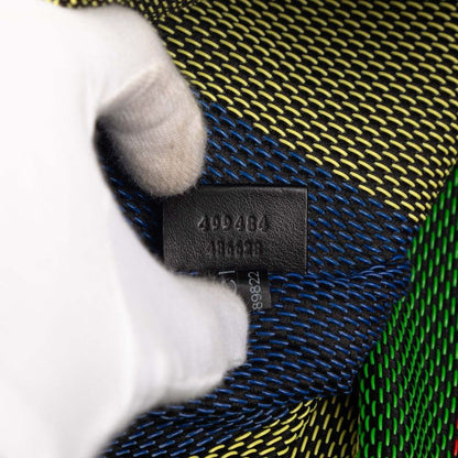 Gucci Uvan Rubber Tote Logo Braided Multicolor Cotton — view 6